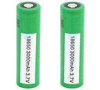 Batería Recargable Litio 18650 VTC6 3000mAh - 3.6V, Ideal para Cigarrillos Electrónicos, Herramientas Eléctricas, Controles Remotos, Lámparas De Bolsillo (Lote De 2)