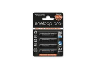 Batería recargable Panasonic BK-3HCCE/4BE AA NiMH 2450 mAh 1.2V pack 4 unidades