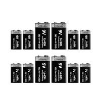 Batería Recargable USB De 9 V, 1100 MAh, Tipo C, 6F22, 9 V, De Iones De Litio, Compatible Con Helicópteros RC, Multímetros Y Juguetes.(9V 1100mAh 12pc)