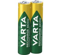 VARTA Pilas AAA, recargables, paquete de 2, Recharge Accu Power, batería recargable, 1000 mAh Ni-MH, sin efecto memoria, precargadas, listas para usar