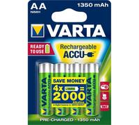 Batería Recargable Varta Ready2Use HR06 AA 1350 mAh 4 piezas NiMH Verde