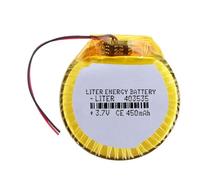Batería Redonda 403535 LiPo 3.7V 450mAh 1.665Wh 1S 5C Liter Energy Battery para Electrónica Recargable teléfono vídeo smartwatch Reloj GPS - No Apta para Radio Control 37x35x4mm (3.7V|450mAh|403535)