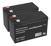 Batería Repuesto para Best Power Fortress III 750VA Markenakku 2x 12V 9Ah Ups