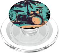 Batería Retrato Amante de la música PopSockets PopGrip para MagSafe