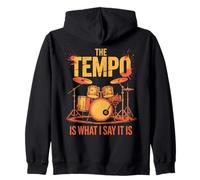 Batería Retro The Tempo Is What I Say Band Lover Distressed Sudadera con Capucha