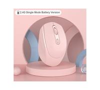 (Batería ROSA) Ratón inalámbrico, ratón óptico ergonómico, ratón de computadora para computadora portátil,