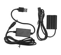 Batería Simulada con Acoplador USB CC, Batería Simulada con Cable de Unidad USB Kit de Acoplador CC de Batería Simulada de Plástico para Cámara