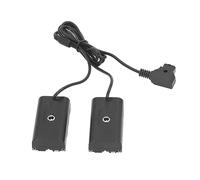 Batería Simulada NP F D Tap to NP F550 Batería Simulada 2 en 1 Acoplador de CC Luz LED Batería Simulada para Cámara Digital para Monitor Atomos V