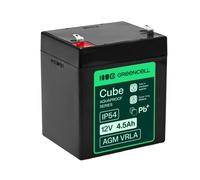 Batería sin mantenimiento Green Cell AGM VRLA 12V 4.5Ah para cajas registradoras, juguetes, cámaras (90x70x106mm)