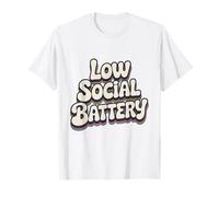 Batería Social Baja - Lema de Humor Gen Z Camiseta