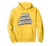 Batería Social Baja - Lema de Humor Gen Z Sudadera con Capucha