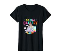 Batería Social Bajo Estado de Ánimo Introvertido Diseño Estético Camiseta