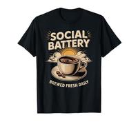 Batería social: diseño diario recién hecho elaboración Camiseta