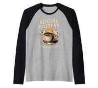 Batería social: diseño diario recién hecho elaboración Camiseta Manga Raglan