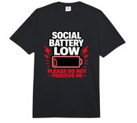 Batería Social Low Please Do Not Perceive Me Batería Regalo Comfort Colors Adult Heavyweight T-Shirt