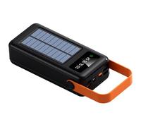 Batería solar de 60000 mAh con luz LED integrada, cargador portátil con múltiples puertos, ideal para camping, senderismo y mucho más