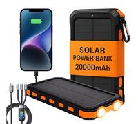 Bateria Solar Portatil Potente 20000mah, Kit Supervivencia UE 2025, Cargador Solar para Movil, Bateria Externa, Power Bank, Generador Portatil