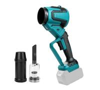 Batería soplador de hojas y aspiradora 2 en 1 para Makita 18 V batería (sin | Soplador eléctrico inalámbrico de 7 velocidades con iluminación y función de rotación de 180° para coche, talleres, teclados