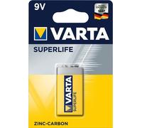 Batería SuperLife 9V 6F22 Zinc-Carbono - VARTA