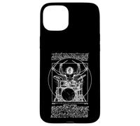 Batería Vitruvian Percussion Leonardo Da Vinci Vintage Tambores Carcasa para iPhone 15 Plus