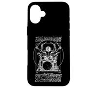 Batería Vitruvian Percussion Leonardo Da Vinci Vintage Tambores Carcasa para iPhone 16 Plus