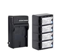 Batería VW-VBD58 AG-VBR59 De 5800 MAh, Compatible con Panasonic, For Cargadores AJ-HPX260MC, 265MC, PX270, PX298, AG-FC100, VW-VBD29 Y VBD78.(4 Battery 1 Charger)