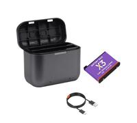 Batería X3 + 2 Ranuras For Cargador De Batería, 2300 MAh, Accesorios For Cámara De Acción Panorámica, Compatible con Insta360 One X3(1Battery1Charger)