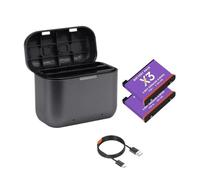 Batería X3 + 2 Ranuras For Cargador De Batería, 2300 MAh, Accesorios For Cámara De Acción Panorámica, Compatible con Insta360 One X3(2Battery1Charger)