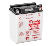YUASA YUASA Batería YUASA Convencional Sin Acid Pack - YB14L-B2 Batería sin paquete ácido