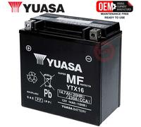 Yuasa YTX16-BS 12V 230 CCA Batería VRLA para moto libre de mantenimiento
