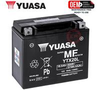 Yuasa YTX20L 12V 270 CCA Batería AGM VRLA para moto libre de mantenimiento