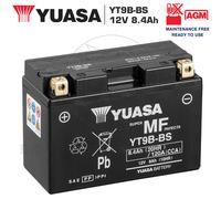 Yuasa Batería de moto YT9B-BS 12V 8Ah AGM precargada Yamaha Majesty 400 04-06 y T-Max 500