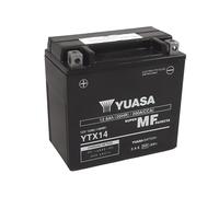 Batería YUASA W/C sin mantenimiento activada de fábrica - YTX14 FA