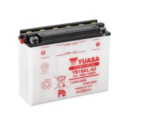 Batería Yuasa YB16AL-A2 con pack de ácido