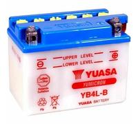 Batería Yuasa YB4L-B compatible con Aprilia SR - 50 CC - 1993 - 1996 moto scooter específica completa