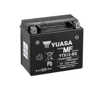 Batería Yuasa YTX12-BS compatible con Piaggio Vespa GTS 300 CC 2012 - 2013. Específica completa para moto scooter sin mantenimiento