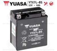 BATERÍA YUASA YTX7L-BS SELLADA 12V 6Ah PIAGGIO LIBERTY 150 3V E5+ 2024-2025