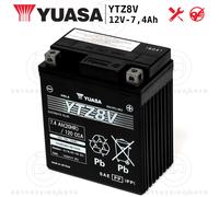 Batería Yuasa YTZ8V Original 12V 7Ah Sellada Para Yamaha Tricity 300 2020-2025