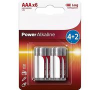 Baterías AAA LR03P6BP, Pack de 6 Unidades, Dispositivos Que demandan un Alto Consumo energético. Asegura un Rendimiento óptimo en Tus aparatos electrónicos de Uso Diario.