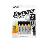 Energizer Pilas AAA Alkaline Power – Larga duración, sin sulfataciones, 7 años – Pack de 4