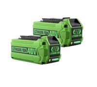 Baterías de 40 V, 6 Ah, de Iones de Litio, de Repuesto for cortacéspedes y Herramientas eléctricas, compatibles con GreenWorks G-MAX.(2pcs)