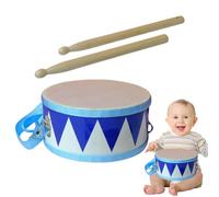 Baterías de Juguete, batería para niños | Tambor para niños con 2 Baquetas, Tambor pequeño de Doble Cara,Juguetes educativos del Tambor de la diversión de Madera del bebé de 8 Pulgadas para la