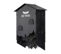 Baterías de Madera Casa al Aire Libre Compartimentos, colonias de Seguros Puntos | Hábitat fijable Tree Court Garden Shed Singles Nocturnes Accesorio Decorativo de Halloween Decorativo