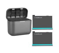 Baterías De Repuesto For Cámara De Acción Panorámica De 360 grados, Compatible Con Insta360 ONE X3 + Caja De Carga De Batería Con Ranura For 2 Tarjetas Batería Accesorios(2BatteryWithCharger)
