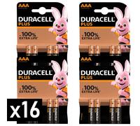 Baterías Duracell Mini Aguja AAA Plus LR03 MN2400 1,5V Alcaline + 100% Extra
