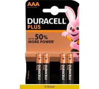 Baterías Pilas Alcalinas Micro AAA Duracell Plus 100% Life 1,5V MN2400 PZ.4X10