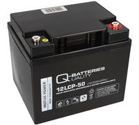 Baterías Q 12LCP-50 12V 50Ah Batería De Plomo Tipo Ciclo Profundo AGM VRLA, 45Ah