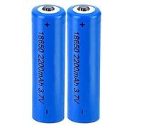 Baterías Recargables, batería de Iones de Litio de 3,7 V, 2200 mAh, batería de Litio de Capacidad Completa, para Luces solares, Timbre, Luces de jardín, linternas, 2 Piezas, Cabeza Puntiaguda