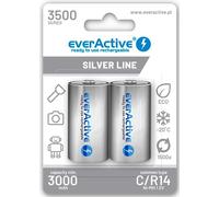 BATERÍAS Recargables EVERACTIVE R14 / C NI-MH 3500 MAH Listas para Usar