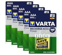 Baterías Recargables Varta AAA 800mAh 20 X Ni-MH 1.2V HR03 Micro 56703 Accu